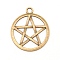 Zinc Alloy Pendants, Hollow, Ring with Star, Antique Bronze, 28x24x1mm, Hole: 3mm