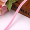 Polyester Centipede Braid Lace Trim, Craft Ribbon for Bridal, Costume, Jewelry, Crafts and Sewing, Pearl Pink, 3/8 inch~1/2 inch(11~12mm)