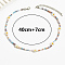 Vintage Colorful Glass Bead Flower Necklace for Women, Short Style, Colorful, 16.14 inch(41cm)