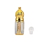 Glass Roller Ball Bottles, Essential Oil Refillable Bottle, for Personal Care, Gold, 1.8x1.8x5.8cm, Capacity: 3ml(0.10fl. oz)