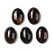 Natural Black Agate Cabochons, Dyed & Heated, Oval, 14x10x4.5mm