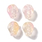 Baking Paint Glass Beads, Skull, Misty Rose, 10x8x7.5mm, Hole: 1mm