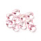 Transparent Glass Beads, with Glitter Powder, Dyed & Heated, Teardrop, Pink, 12x9x6mm, Hole: 1mm