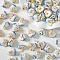 Pearlized Handmade Porcelain Beads, Bees, 16x16x2mm