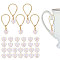 26Pcs 26 Styles Alloy Enamel Cup Charms, with Iron  Chains Curb Chains, Heart with Letter A~Z, Golden, 141mm, 1pc/style