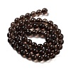 Natural Smoky Quartz Round Beads Strands G-E329-6mm-38A-5