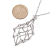 201 Stainless Steel Crystal Stone Cage Pendant Necklaces NJEW-JN04754-3