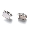 Unicraftale 304 Stainless Steel Ribbon Crimp Ends STAS-C018-22P-01-2