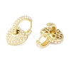 Real 18K Gold Plated Baroque Brass Hoop Earrings for Women EJEW-S232-02G-02-3