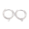 Rack Plating Brass Hoop Earring Findings KK-S374-03P-1