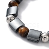 Synthetic Non-magnetic Hematite Beaded Bracelets BJEW-Q334-06-3