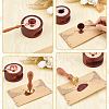 Brass Wax Seal Stamp with Rosewood Handle AJEW-WH0412-0272-3