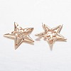 Star Light Gold Plating Brass Pendants KK-M191-06-2