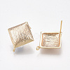 Brass Stud Earring Findings KK-T038-495G-2