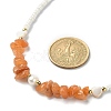 Natural Mixed Gemstone Chips & Pearl Beaded Necklace NJEW-JN04359-5