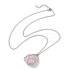 Crystal Stone Cage Pendant Necklaces NJEW-JN04757-03-2