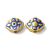 Rack Plating Brass Enamel Beads KK-P276-37G-1