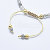 Natural Cloudy Quartz Braided Bead Bracelets BJEW-I258-H05-2