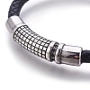 Leather Braided Cord Bracelets BJEW-E350-03A-2