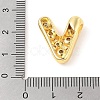 Brass Micro Pave Clear Cubic Zirconia Pendant KK-Z046-01G-V-3