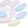 Rainbow Iridescent Plating Acrylic Beads X-OACR-N010-066-2