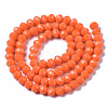 Opaque Solid Color Glass Beads Strands EGLA-A034-P6mm-D20-2