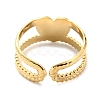 304 Stainless Steel Open Cuff Ring for Women RJEW-C016-14G-3