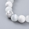 Natural Howlite Stretch Bracelets BJEW-JB04506-01-2