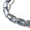 Transparent Electroplate Glass Beads Strands EGLA-F150-PL02-3
