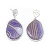 (Jewelry Parties Factory Sale)Natural Stripe Agate Dangle Stud Earrings EJEW-L228-04-S-3
