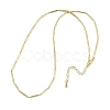 Rack Plating Brass Bar Link Chain Necklaces for Women NJEW-K382-01G-1