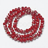 Electroplate Opaque Solid Color Glass Beads Strands EGLA-A034-P2mm-K02-2