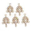 Brass Micro Pave Cubic Zirconia Chandelier Component Links KK-R111-043-1