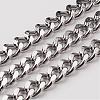 304 Stainless Steel Cuban Link Chains CHS-K001-19-5mm-1