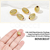 BENECREAT 24Pcs Eco-Friendly Brass Textured Beads KK-BC0007-87-RS-3