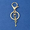 304 Stainless Steel Initial Letter Key Charm Keychains KEYC-YW00004-24-2