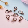 Red Copper Tone Zinc Alloy Lobster Claw Clasps X-E102-NFR-6