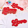 Word Love Towel Embroidery Cloth Iron on/Sew on Patches PATC-FG0001-56-4