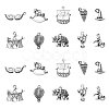 100Pcs 10 Style Tibetan Style Alloy Pendants TIBEP-CJ0001-83-1