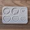 Heart Shape Quicksand DIY Silicone Mold DIY-K073-10B-3