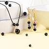 340Pcs 4 Sizes Synthetic Black Stone Beads Strands G-LS0001-10-6