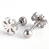 201 Stainless Steel Barbell Cartilage Earrings EJEW-R147-24-3