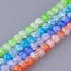 Synthetic Crackle Quartz Beads Strands GLAA-S135-8mm-M-1