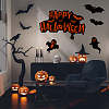 Halloween Theme Chemical Fiber Oil Canvas Self Adhesive Window Decorations AJEW-WH0182-001-3