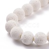 Dyed Natural Lava Rock(Dyed) Round Beads Essential Oil Anxiety Aromatherapy Stretch Bracelet BJEW-JB07059-7