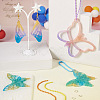 DIY Butterfly Pendant Keychain Making Kits DIY-TA0004-50-7