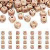 Unfinished Natural Wood Beads WOOD-TA0001-68-8