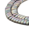 Electroplated Frosted Non-magnetic Synthetic Hematite Beads Strands G-G089-A01-13-3