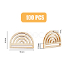 SUPERFINDINGS 100Pcs Laser Cut Unfinished Basswood Wall Decoration WOOD-FH0002-03-2