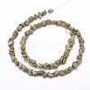 Natural Pyrite Nuggets Beads Strands X-G-I125-85-2